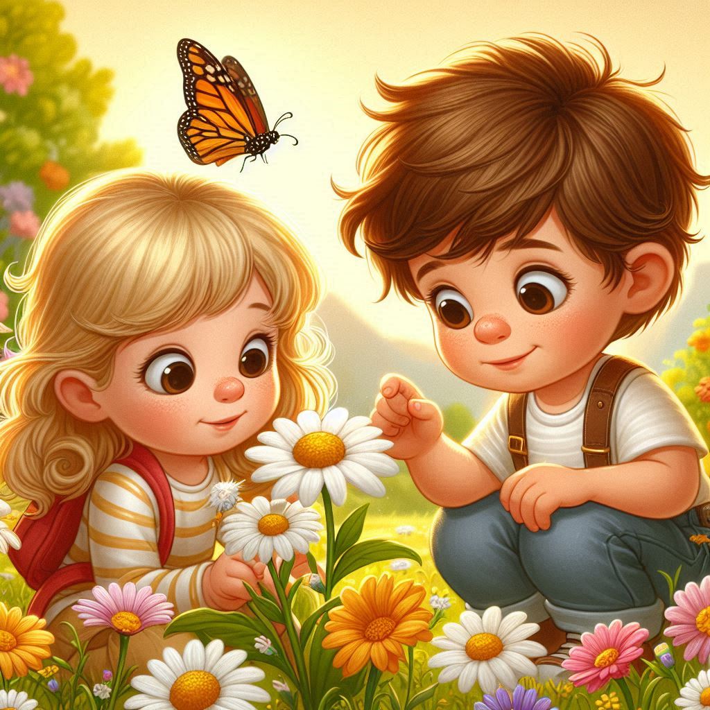 لیلی و الیور و گلها زیبا