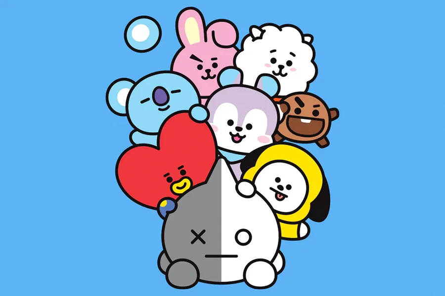 معرفی شخصیت های بی تی اس (BT21) و اسم عروسکها