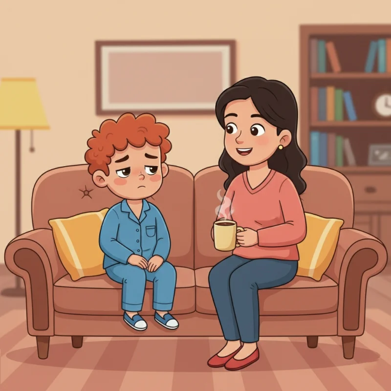 مادر آرش دارد باهاش حرف میزند