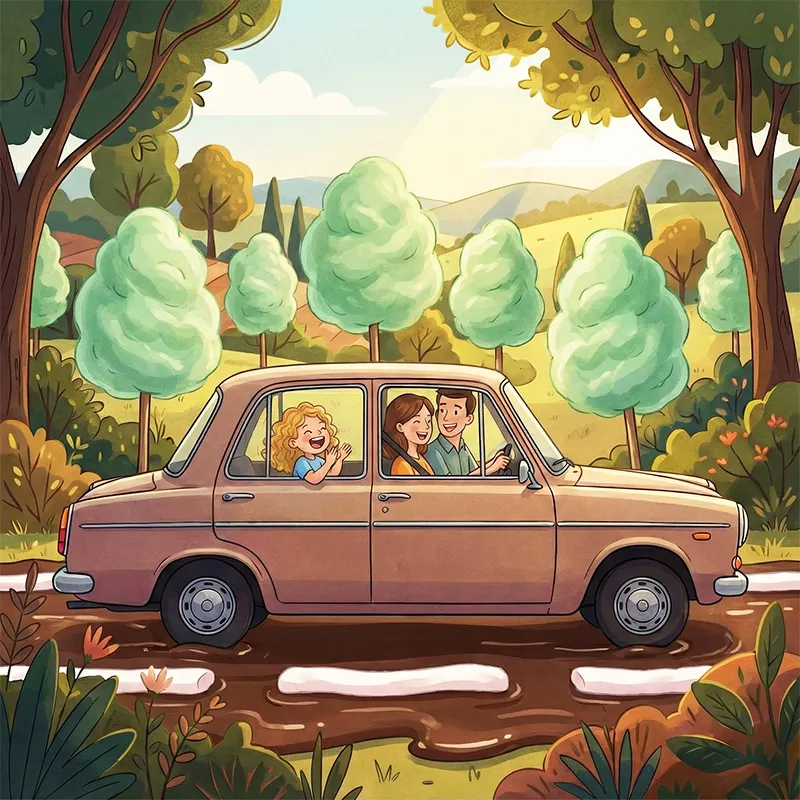 درخت ها شبیه به پشمک شدن