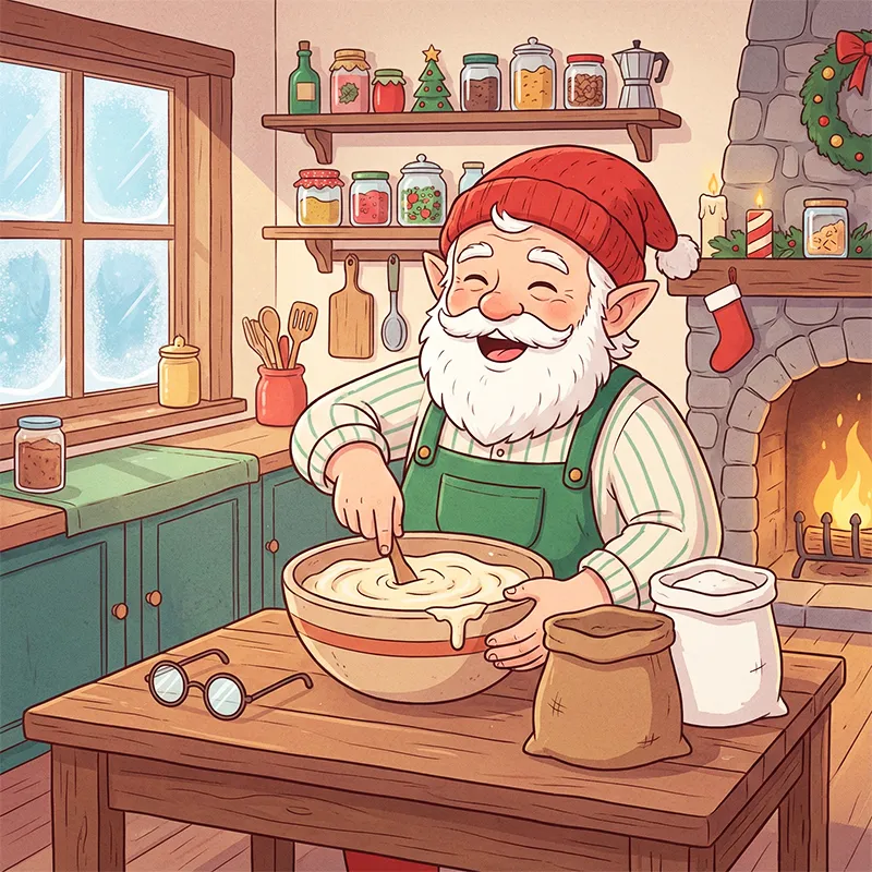 پیرمرد در حال آشپزی