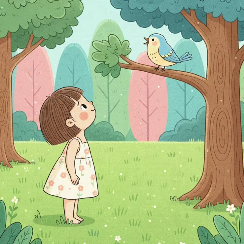 سارا با پرنده صحبت میکنه