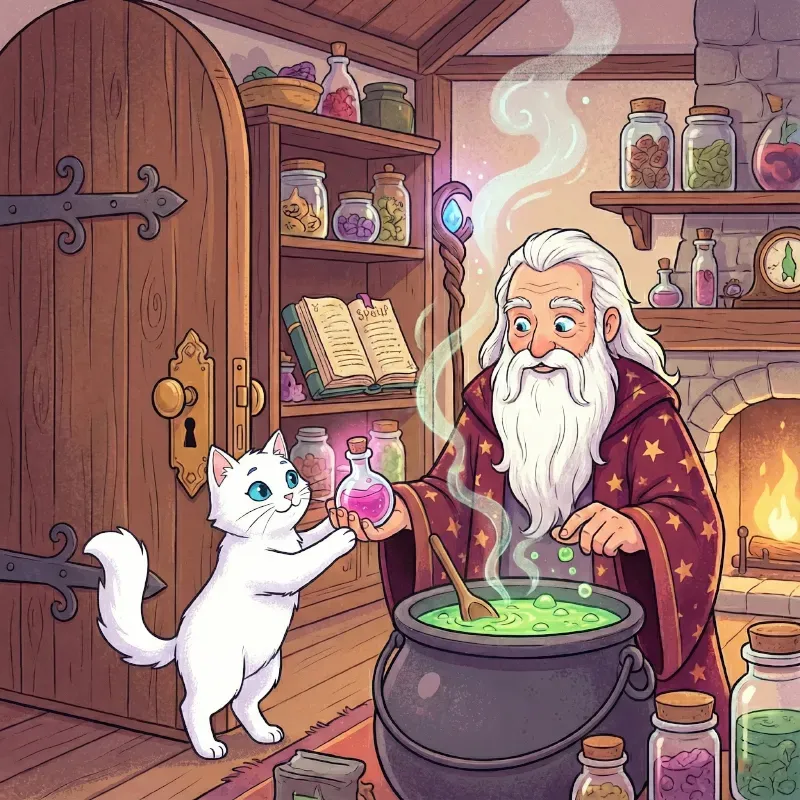 جان یک معجون صورتی از جادوگر میگیره