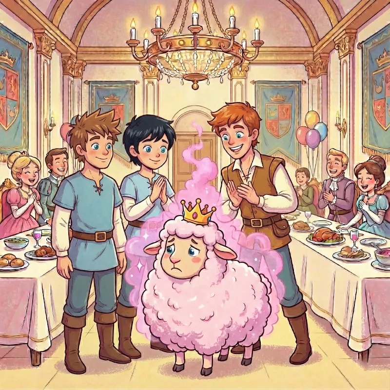 طلسم جان و برادرانش باطل شده و پادشاه به گوسفند تبدیل شده