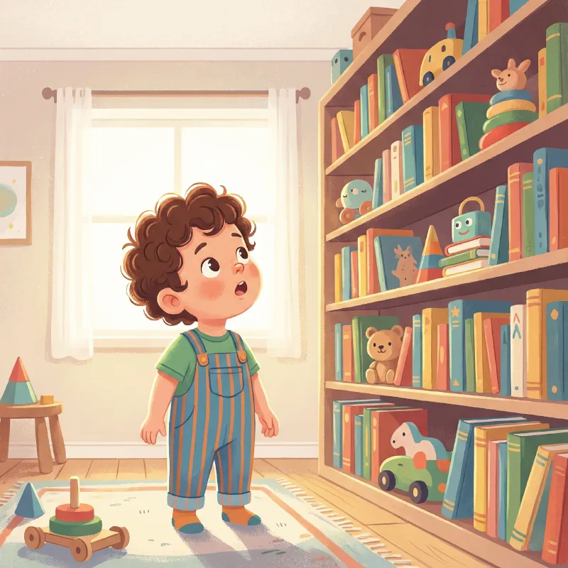 پویا به بالای قفسه نگاه میکنه