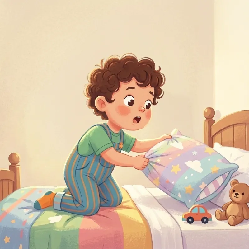 پویا زیر بالش رو نگاه میکنه