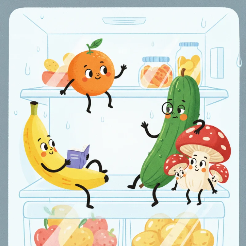 میوه‌ها کنار هم خوشحالن