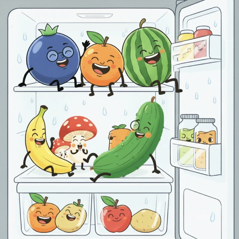 هندوانه هم با بقیه میوه‌ها خوشحاله