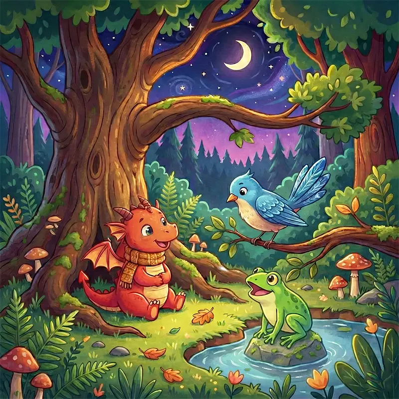 بچه اژدها با قورباغه صحبت میکنه