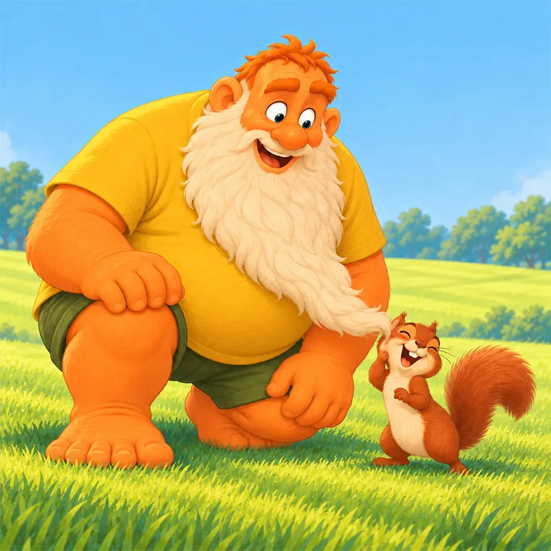 فندقی میخندد و ریش نارنجو گونهاش را قلقلک میدهد.