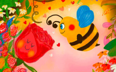داستان کودکانه زنبور و گل رز