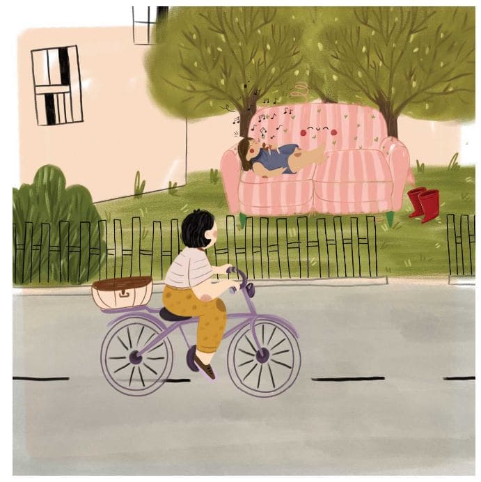 قصه کوتاه کودکانه تصویری مبل راحتی همسایه
