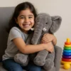عروسک فیل خاکستری - 60 سانتی‌متر
