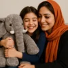 عروسک فیل خاکستری - 60 سانتی‌متر