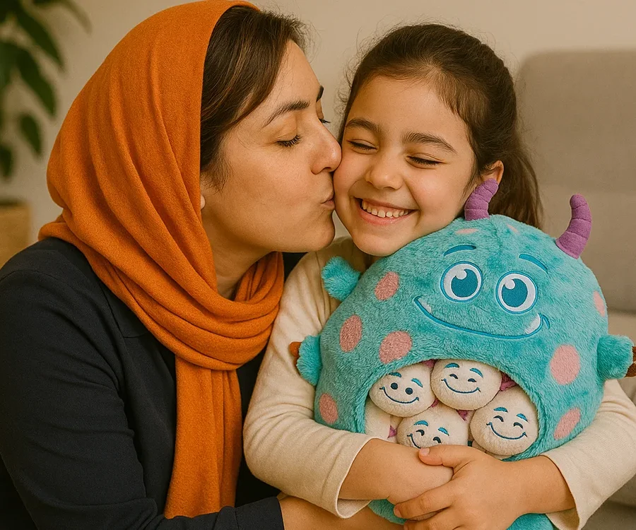 عروسک سالیوان بچه دار - 50 سانتی‌متر